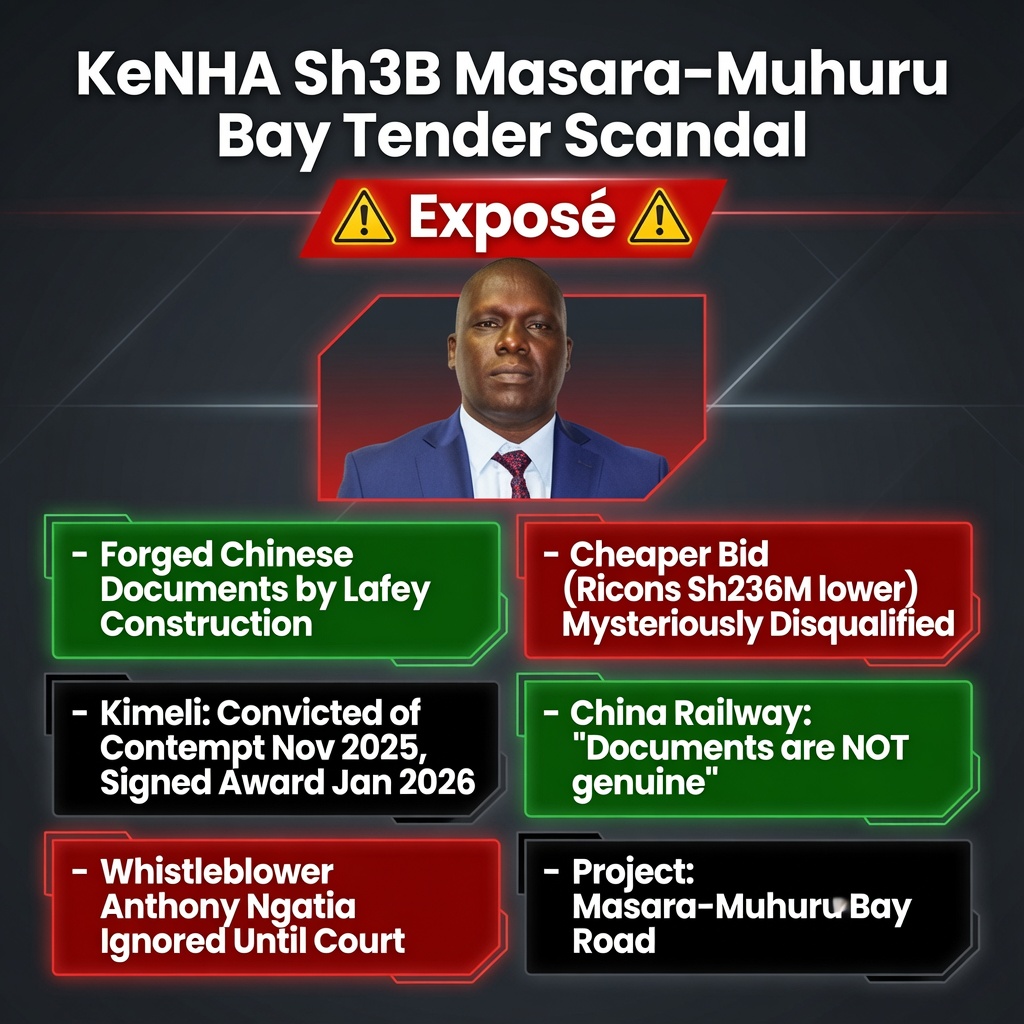 Inside KeNHA’s Sh3 Billion Masara–Muhuru Bay “Heist”: Forged Chinese ...